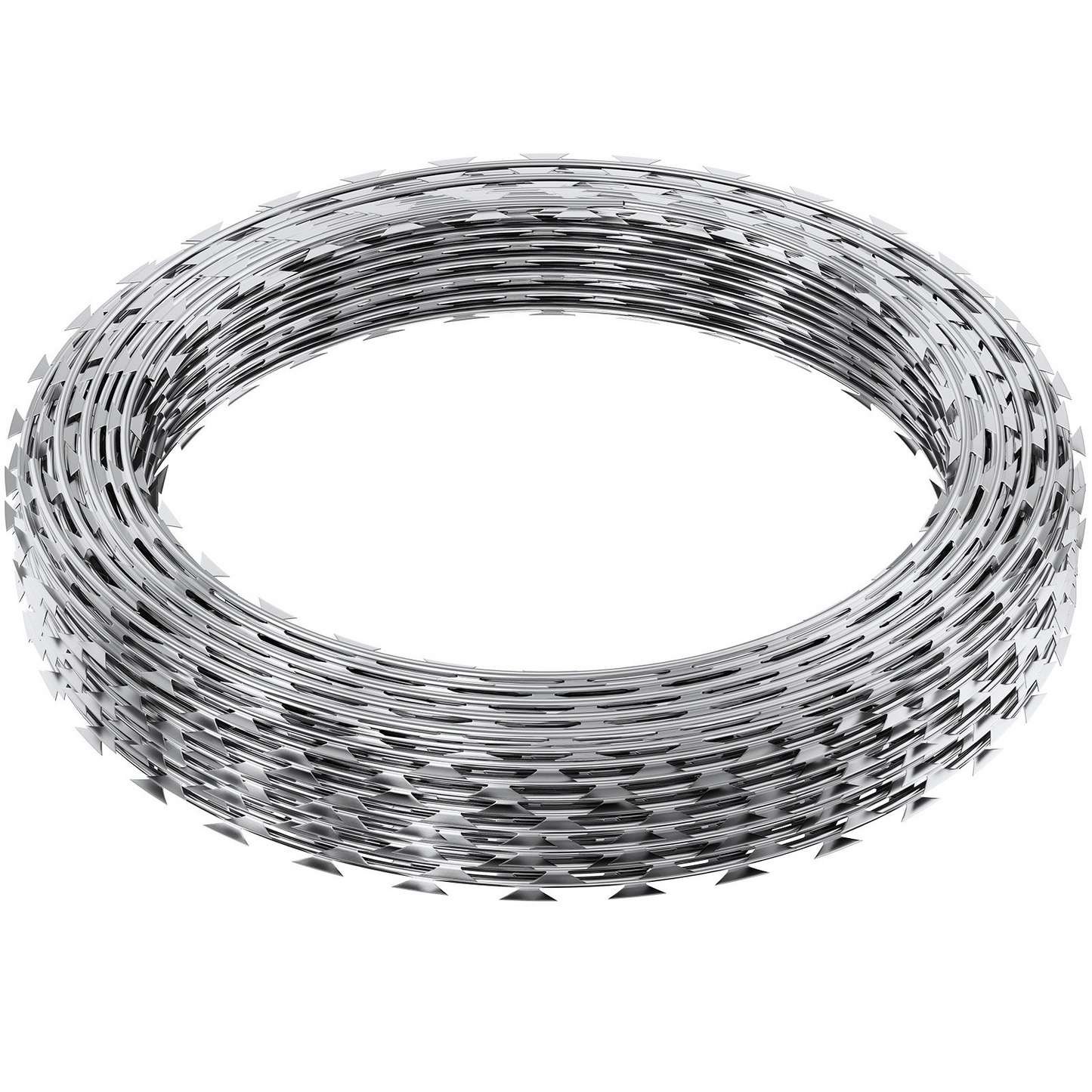 VEVOR Razor Wires, 98 ft Razor Barbed Wire, 2 Rolls Razor Wire Fencing Razor Fence, Razor Ribbon Barbed Wire Galvanized Razor Wire Fence, Rolls Razor for Garden