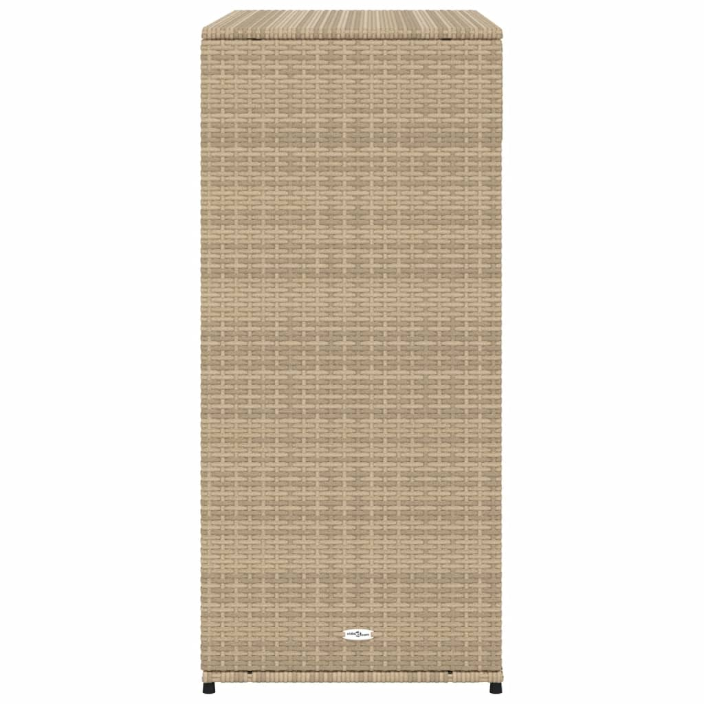 vidaXL Patio Storage Cabinet Beige 41.3"x21.7"x44.5" Poly Rattan