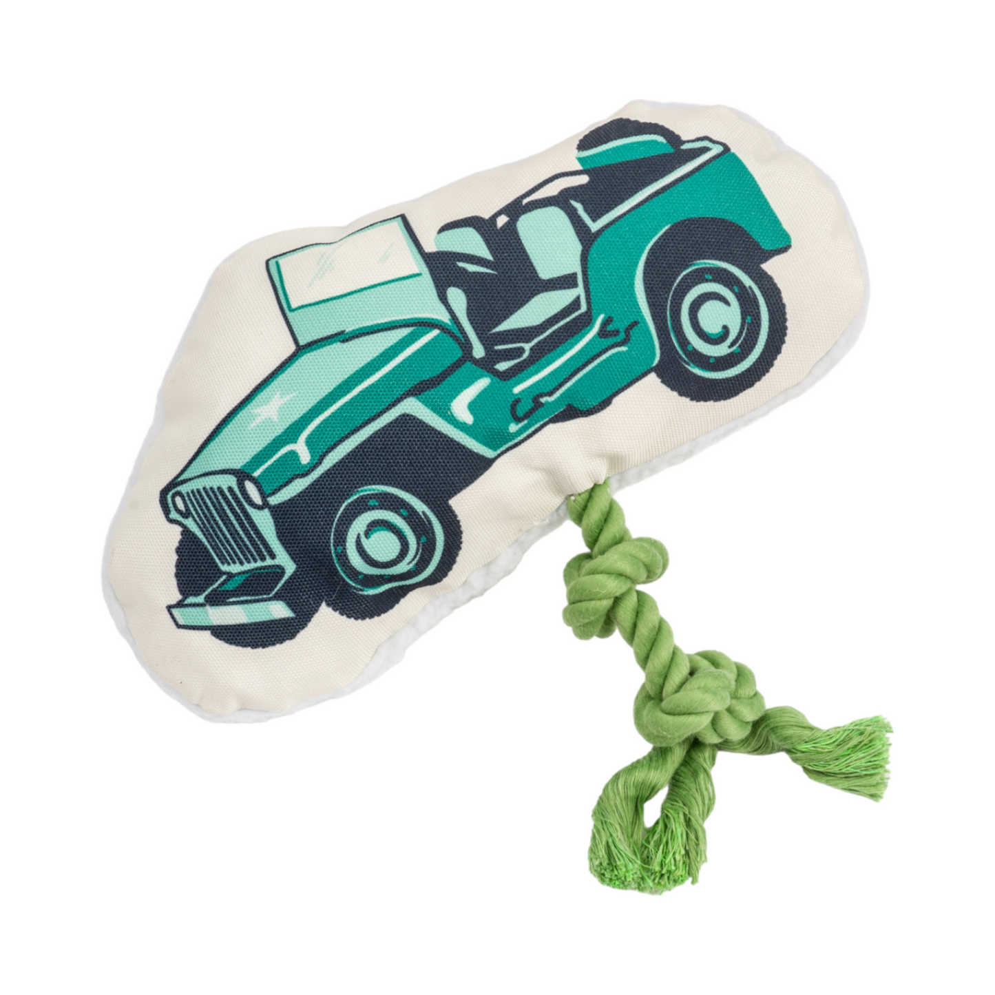 Retro Army Jeep Plush Dog and Puppy Toy