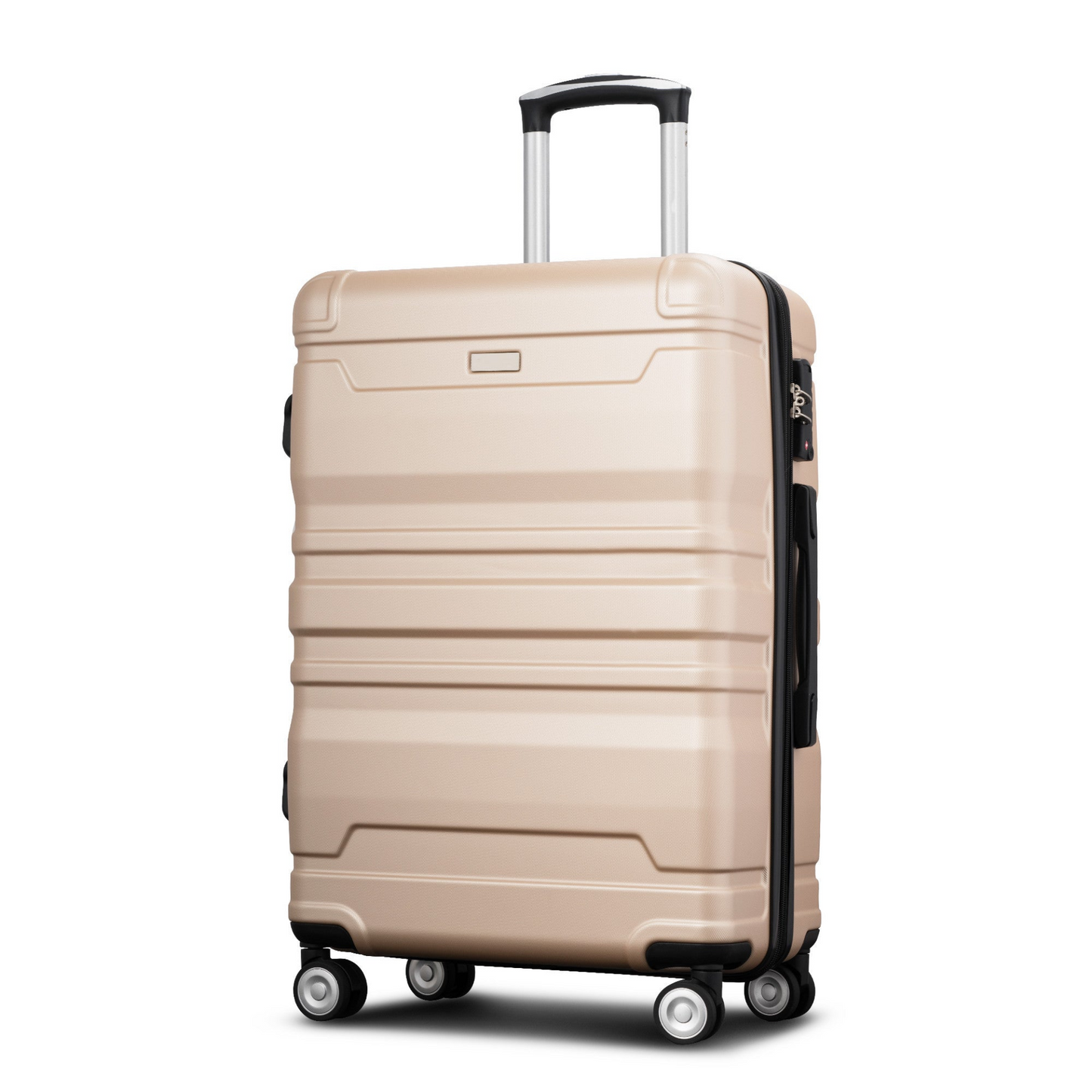 Luggage Sets New Model Expandable ABS Hardshell 3pcs Clearance Luggage Hardside Lightweight Durable Suitcase sets Spinner Wheels Suitcase with TSA Lock 20''24''28'' (Champagne)