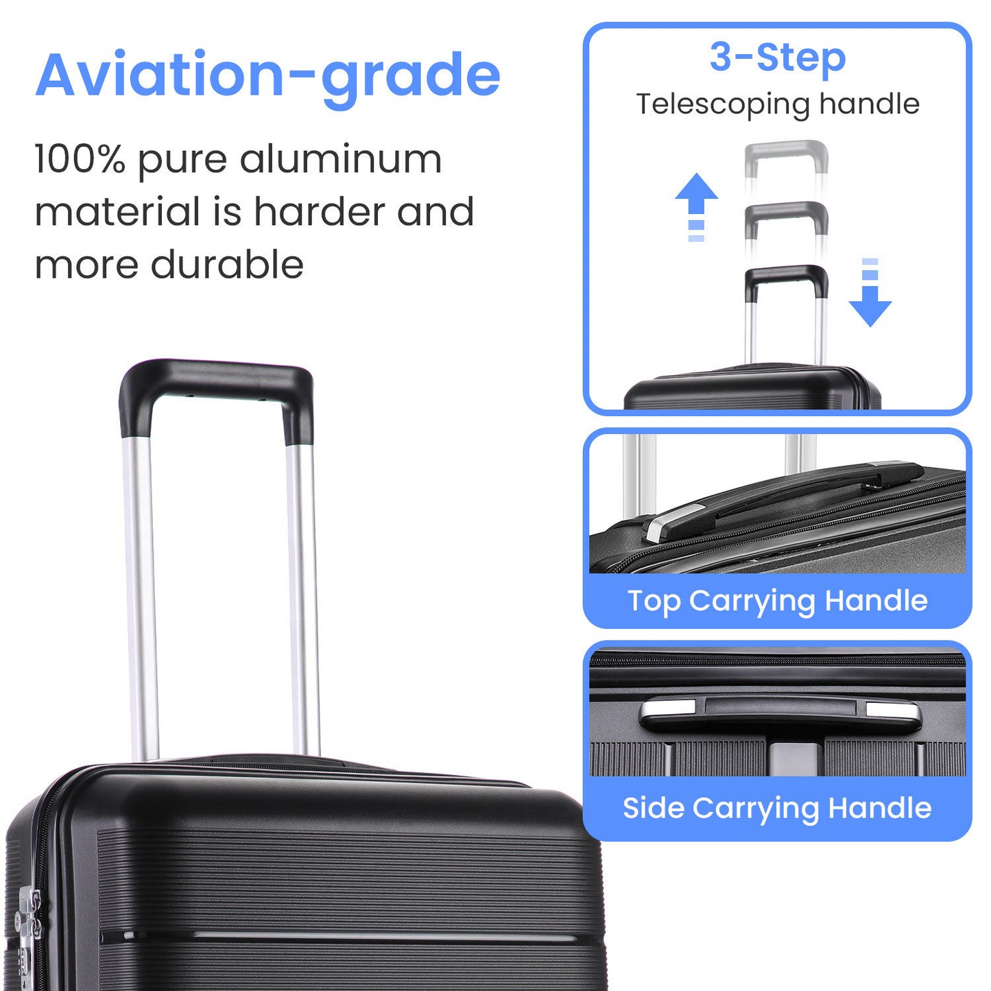 Luggage Sets 4 Piece(14/20/24/28) PP Lightweight & Durable Expandable suitcase