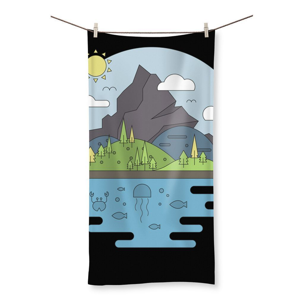 Mountains World II Beach Towel