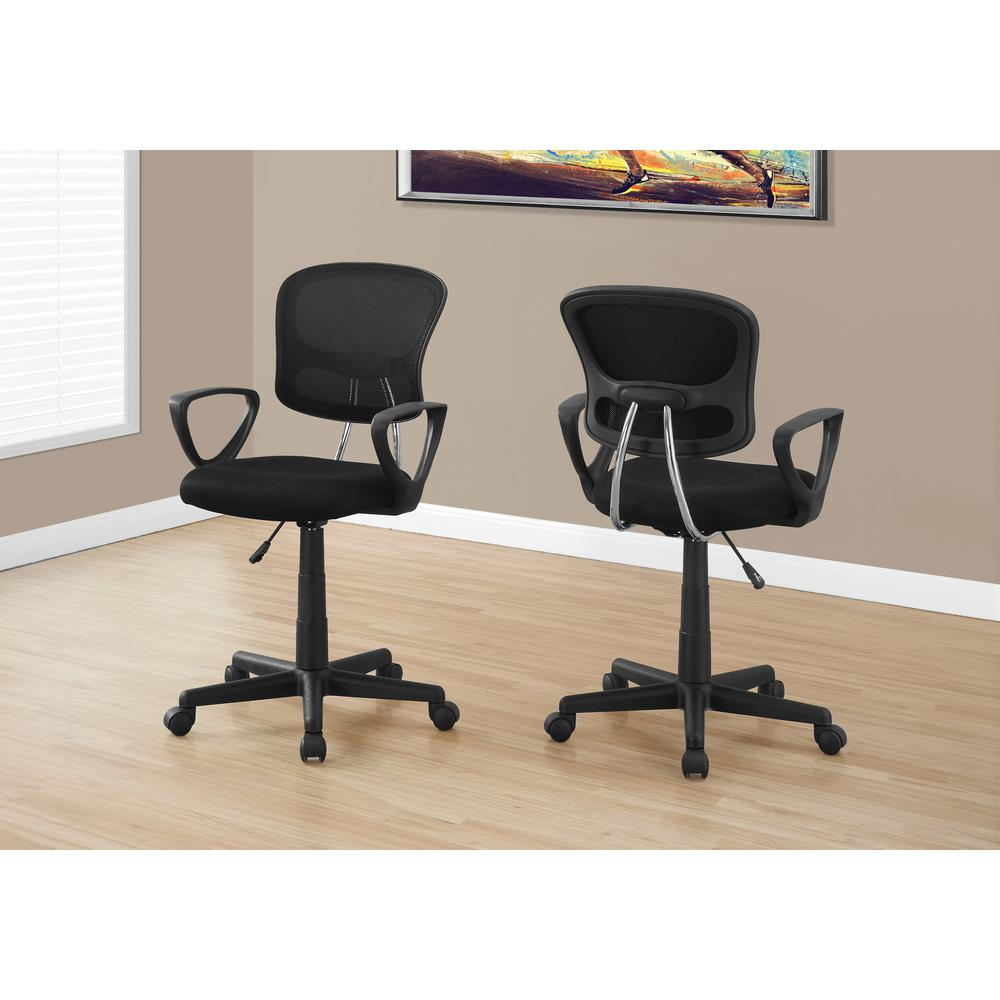 OFFICE CHAIR - BLACK MESH JUVENILE / MULTI-POSITION
