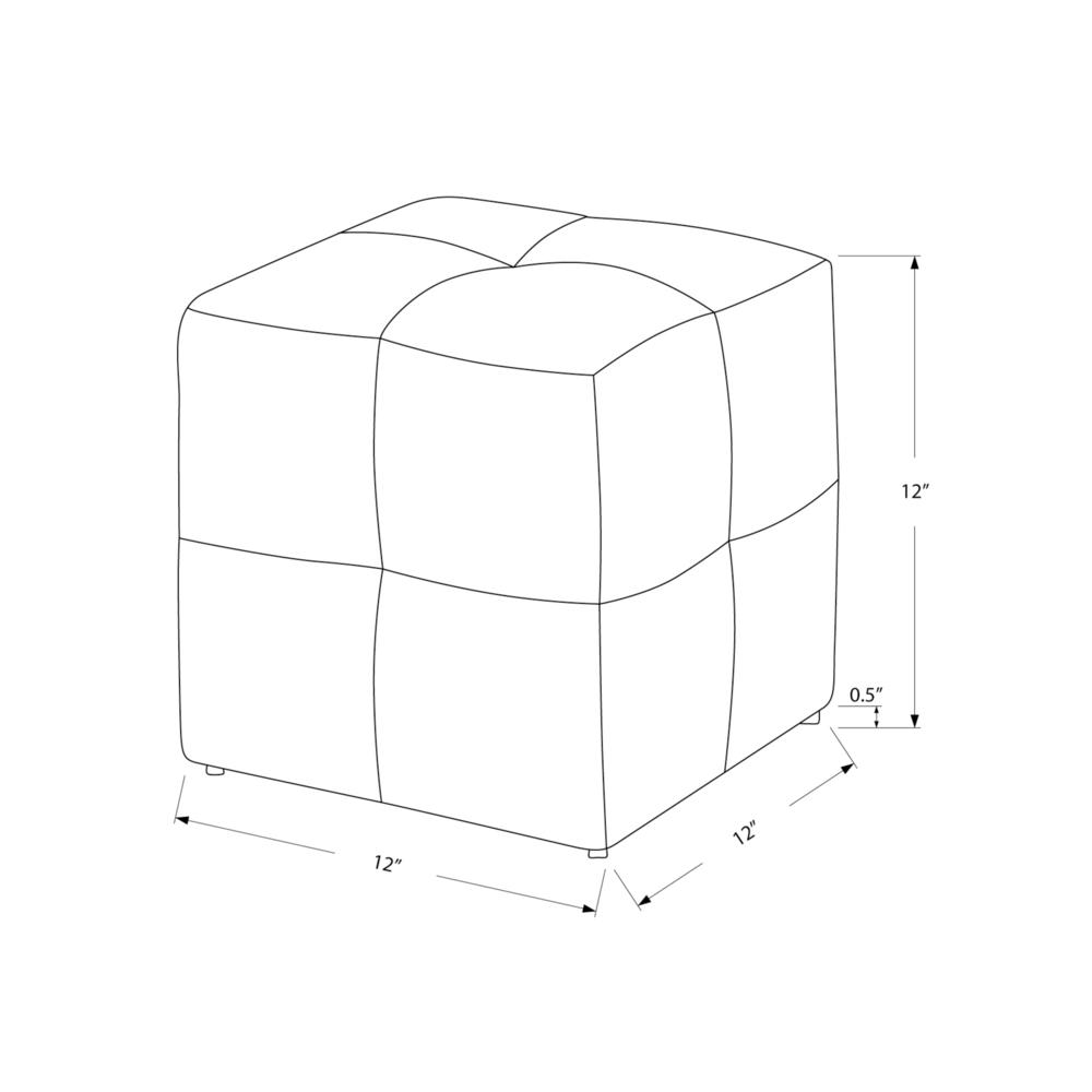 Children's Cube-Shaped Biscuit-Tufted Pouf - Set of 2 - Upholstered Kids' Ottoman, 12"H, Vintage French Fabric