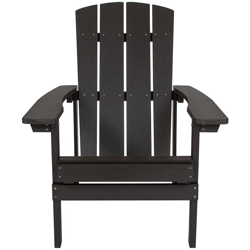 Charlestown All-Weather Adirondack Chair in Slate Gray Faux Wood