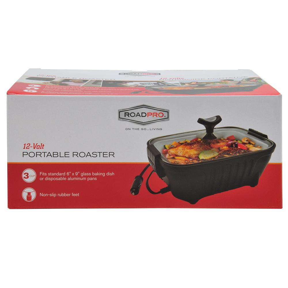 RoadPro 12V Roaster Personal-Sized Roaster for Car or Truck and Camping or Tailgating RPSC200