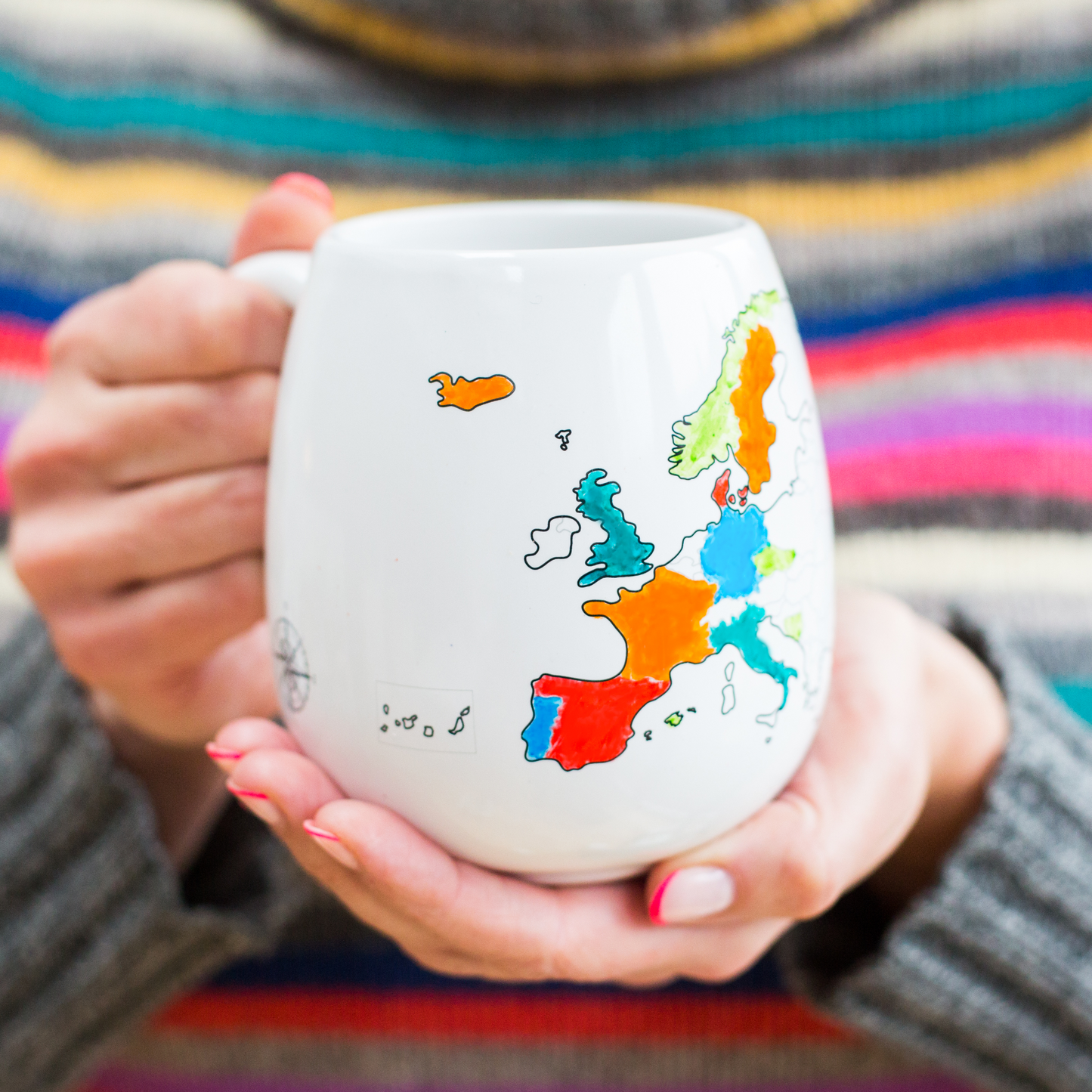 Europe Map Colour In Mug