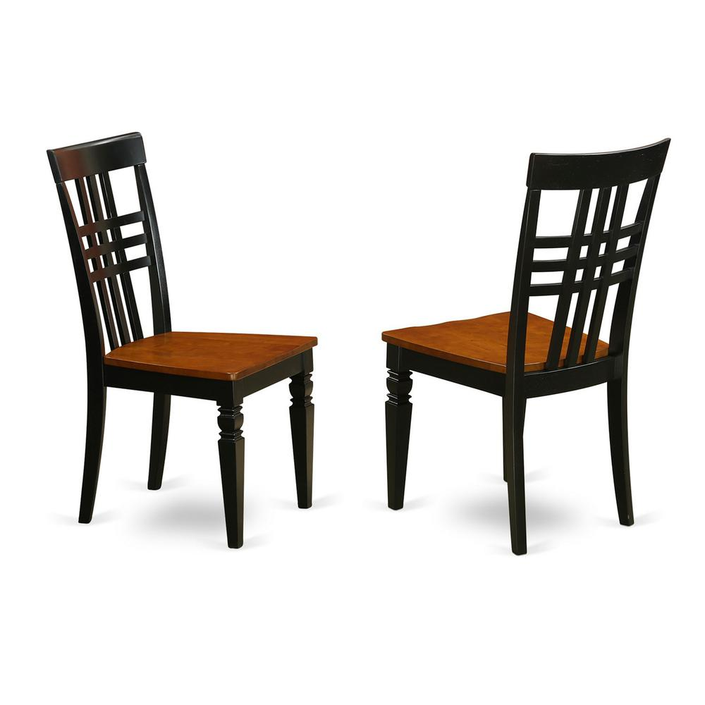 9 Pc Kitchen Table set with a Dining Table and 8 Dining Chairs in Black and Cherry