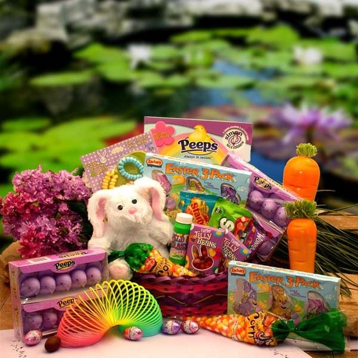 Bunny Hugs Easter Basket - Girl (Pink/ purple)- Easter Basket for child