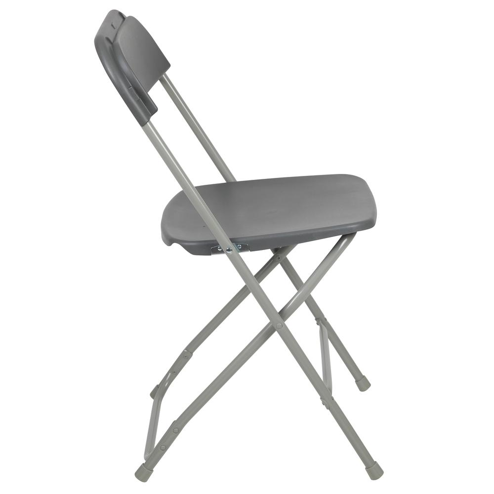 HERCULES Series Gray Plastic Folding Chairs | Set of 2 Lightweight Folding Chairs