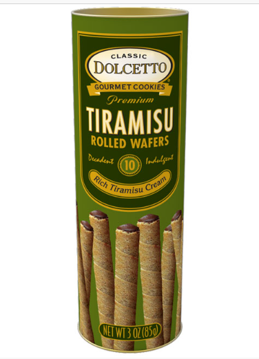 DOLCETTO WAFER ROLL SMALL CANISTER - TIRAMISU (PK 12)
