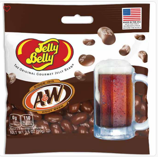 JELLY BELLY PEG BAG - A&W ROOT BEER (PK 12)