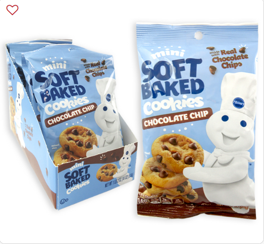 PILLSBURY MINI SOFT BAKED DOUBLE CHOCOLATE COOKIES PEG BAG (PK 6)