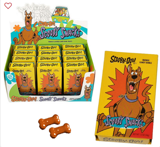 SCOOBY-DOO SNACKS SLIDER TIN W/ ORANGE CANDY IN DISPLAY (PK 12)