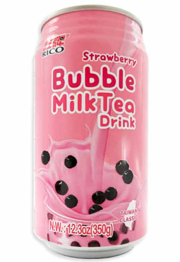 RICO BUBBLE TEA W/ TAPIOCA - STRAWBERRY (24 Pack)