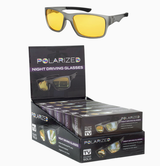 Polarized Night Driving Glasses  in Counter Display (PK : 12 Pcs)