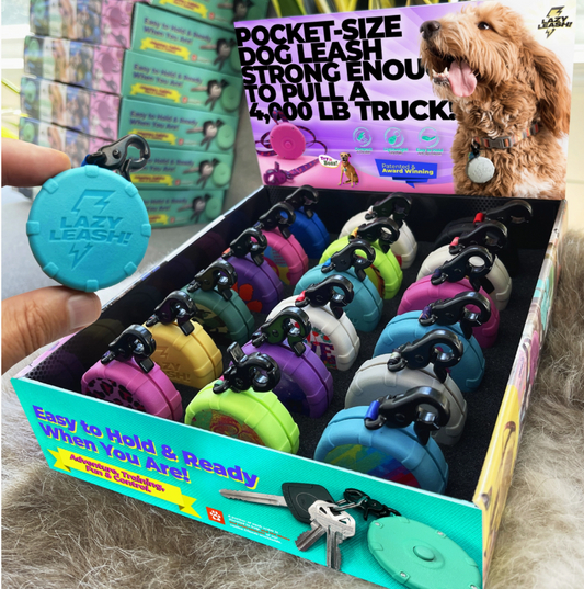 Pets Pocket-Size Wearable DOG LEASH (18 Pc Counter Display Set)