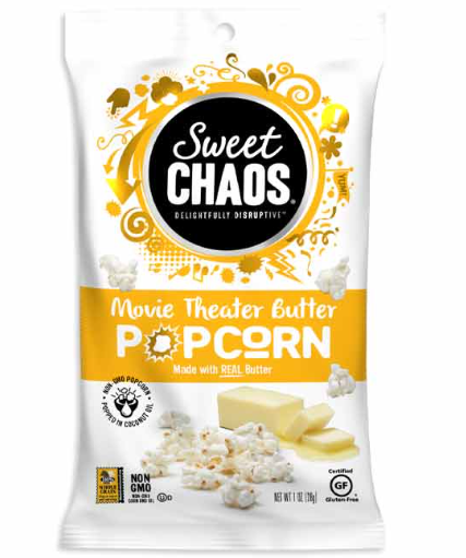 SWEET CHAOS MOVIE THEATER BUTTER POPCORN PEG BAG (PK 8)