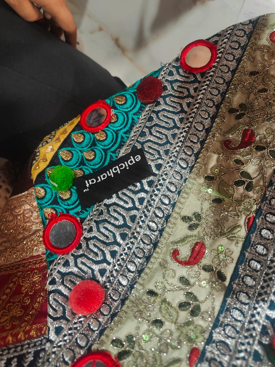 Handcrafted Tribal Cotton Shoulder Bag – Elegance