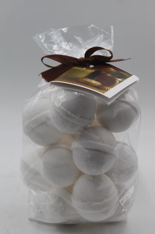 14 bath bombs in Little Black Dress fragrance, gift bag bath fizzies, great for dry skin, shea, cocoa, 7 ultra rich oils