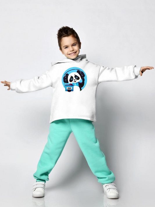 Panda Listening To Music Hoodie -Image by Shutterstock