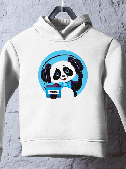 Panda Listening To Music Hoodie -Image by Shutterstock