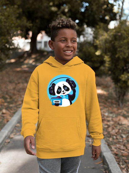 Panda Listening To Music Hoodie -Image by Shutterstock