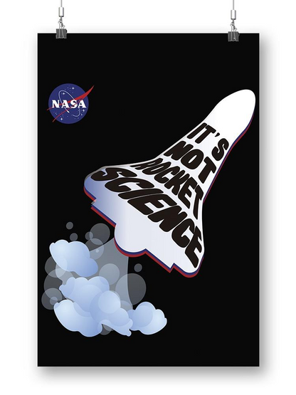 It's Not Rocket Science Wrapped Canvas -NASA Designs