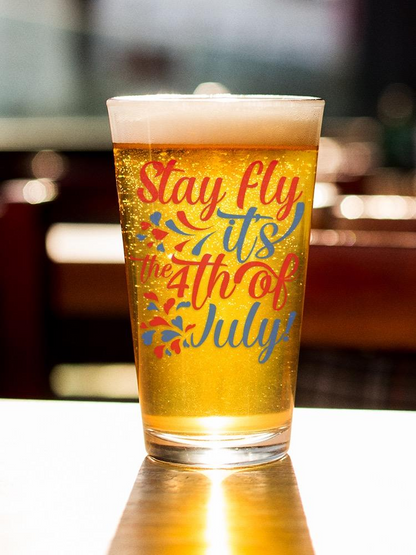 Stay Fly Its 4Th July Pint Glass -Image by Shutterstock