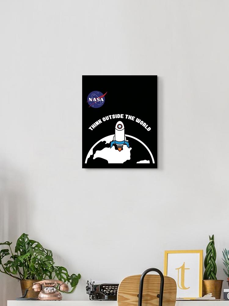 Think Outside The World Wrapped Canvas -NASA Designs