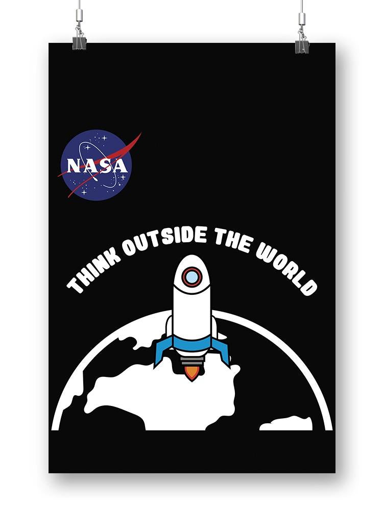 Think Outside The World Wrapped Canvas -NASA Designs