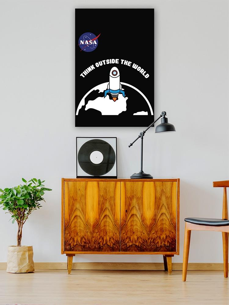 Think Outside The World Wrapped Canvas -NASA Designs