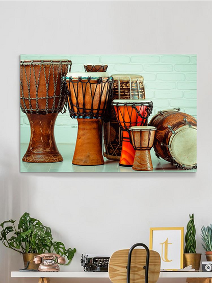 Ethnic Drums Wrapped Canvas -Image by Shutterstock
