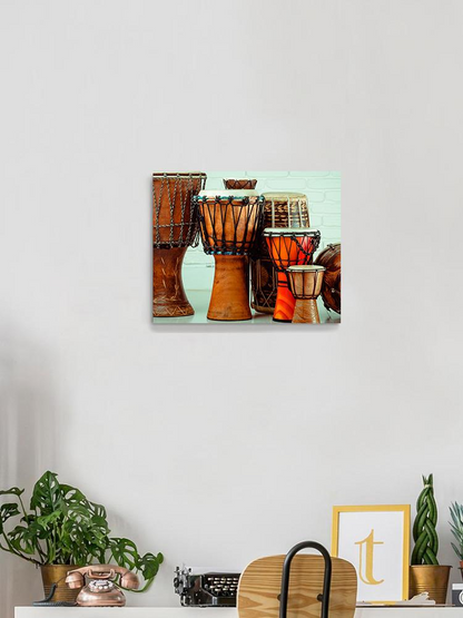 Ethnic Drums Wrapped Canvas -Image by Shutterstock