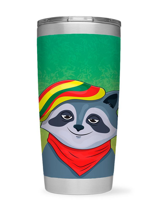 Raccoon In A Rastaman Hat Tumbler -Image by Shutterstock
