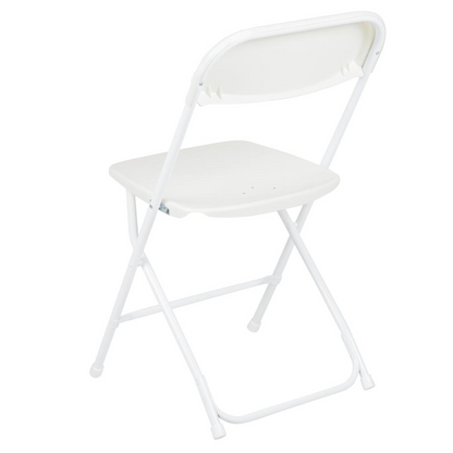 HERCULES Series White Plastic Folding Chairs | Set of 2 Lightweight Folding Chairs