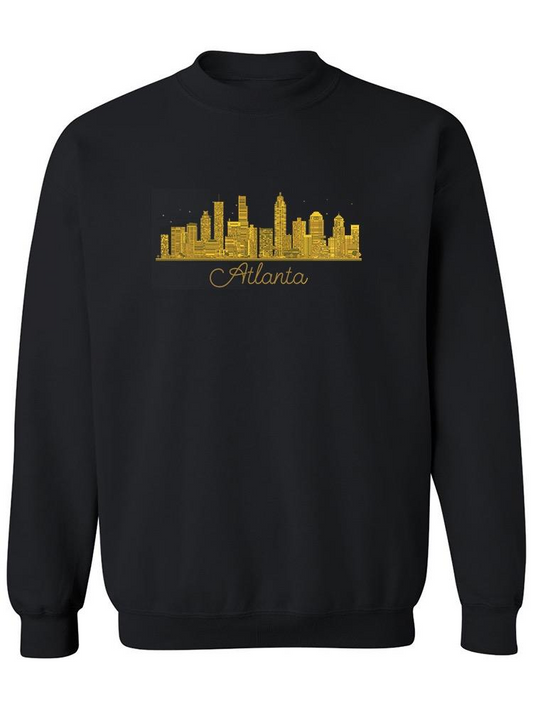 Atlanta Golden Outline Sweatshirt Women's -Image by Shutterstock