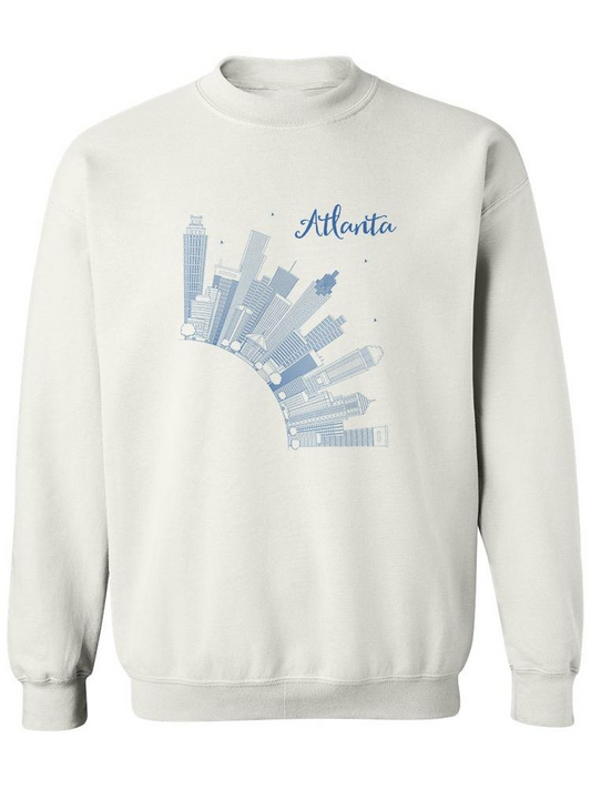 Atlanta Skyscrapers Drawing Sweatshirt Women's -Image by Shutterstock