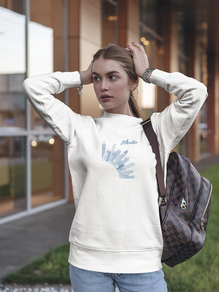 Atlanta Skyscrapers Drawing Sweatshirt Women's -Image by Shutterstock