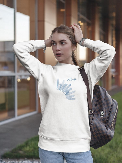 Atlanta Skyscrapers Drawing Sweatshirt Women's -Image by Shutterstock