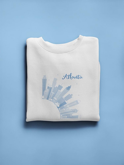 Atlanta Skyscrapers Drawing Sweatshirt Women's -Image by Shutterstock