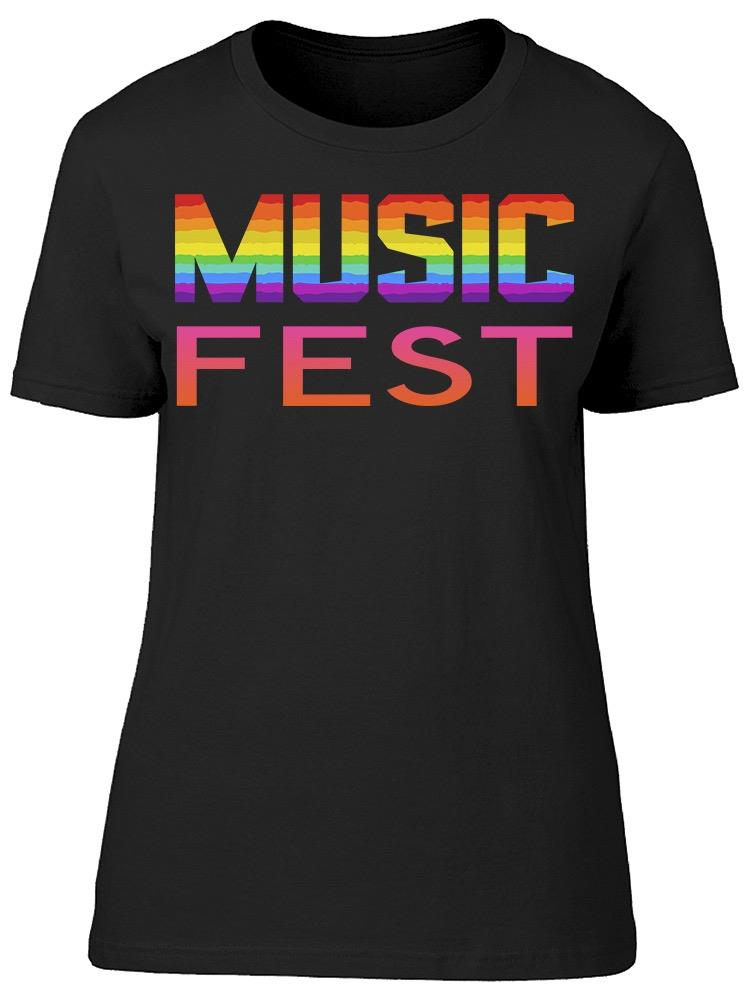 Music Fest, Rainbow Tee Women's -Image by Shutterstock