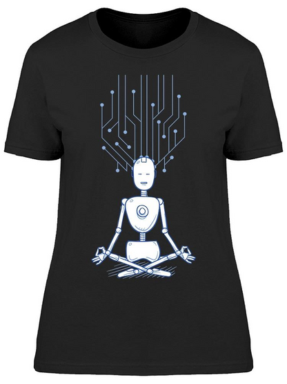 Robot Meditation Pose Tee Women's -Image by Shutterstock