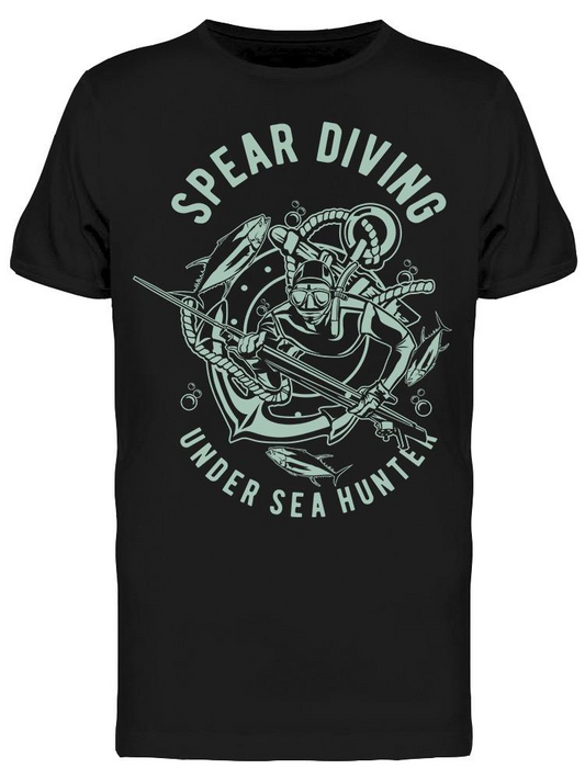 Spear Diving Under Sea Hunter Tee Men's -Image by Shutterstock