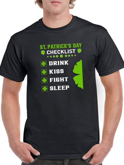 St. Patrick's Day Checklist T-shirt -Image by Shutterstock