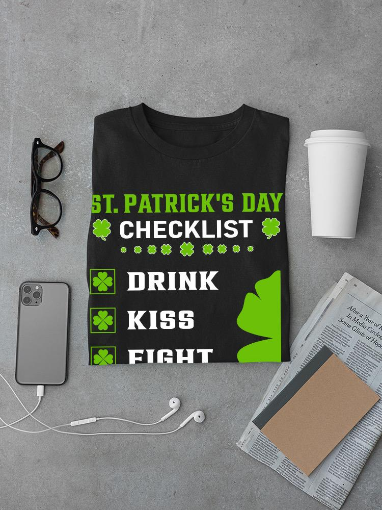 St. Patrick's Day Checklist T-shirt -Image by Shutterstock