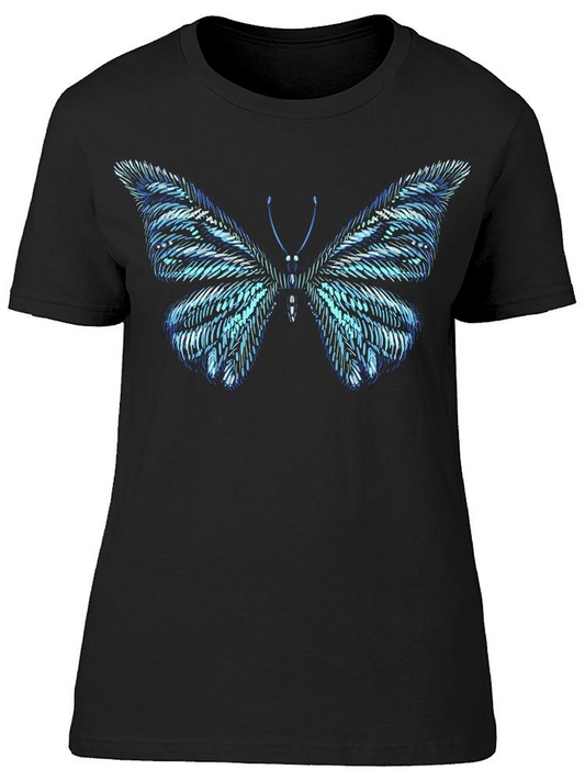 Bright Bluish Butterfly  Tee Women's -Image by Shutterstock