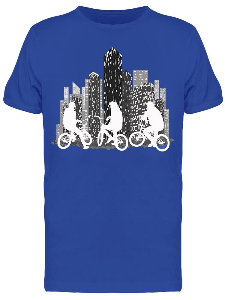 Silhouettes Of Three Cyclists Tee Men's -Image by Shutterstock