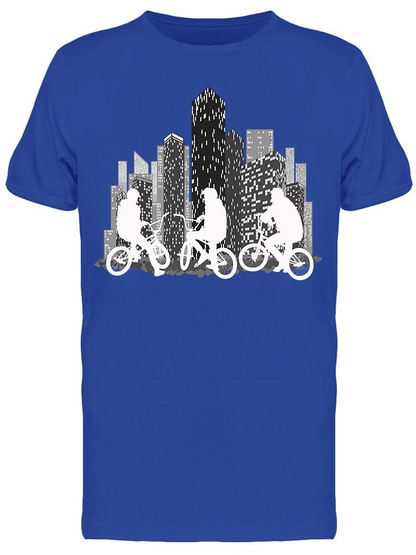 Silhouettes Of Three Cyclists Tee Men's -Image by Shutterstock