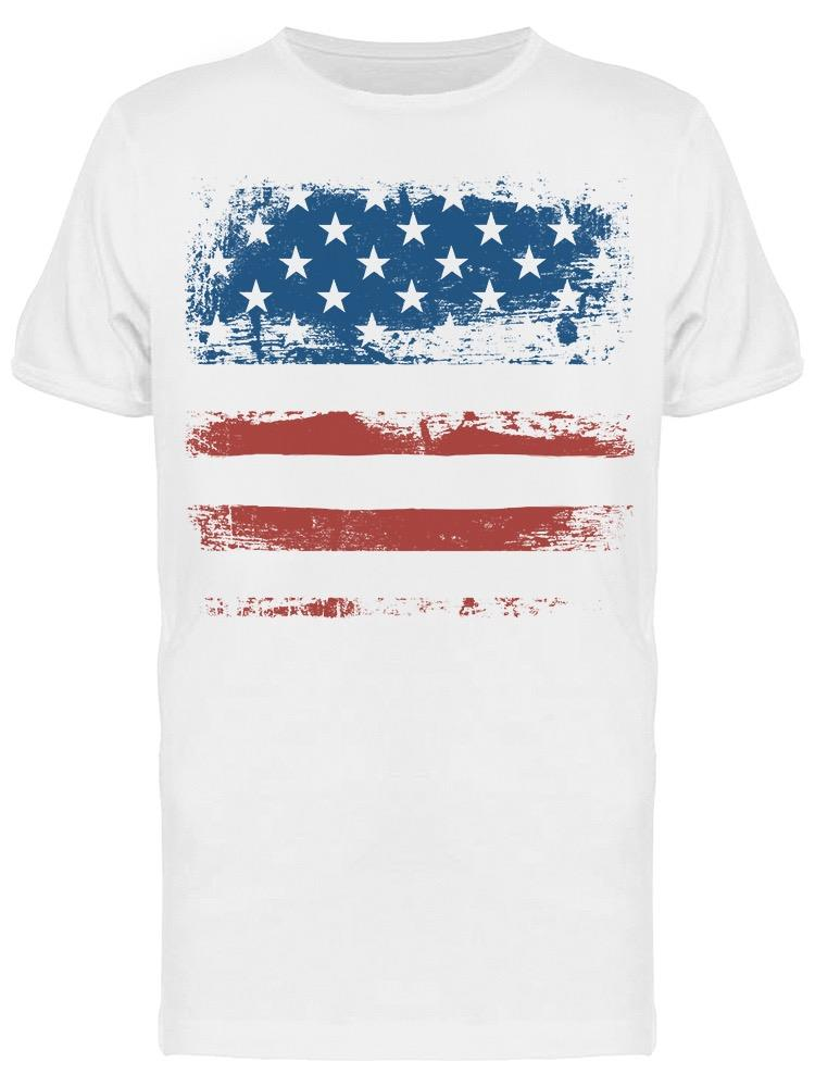 American Flag, Vintage Textured Tee Men's -Image by Shutterstock